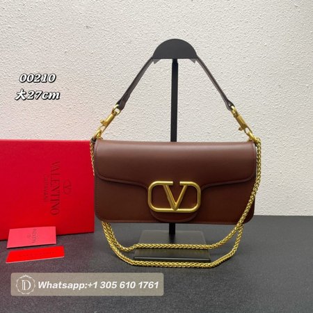 Valentino Loco Calfskin Shoulder Bag Gingerbread WB0K30ZXL_PVG