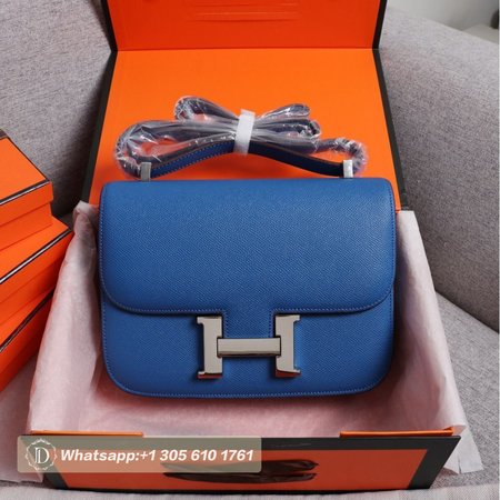 Hermes Constance 19cm Blue