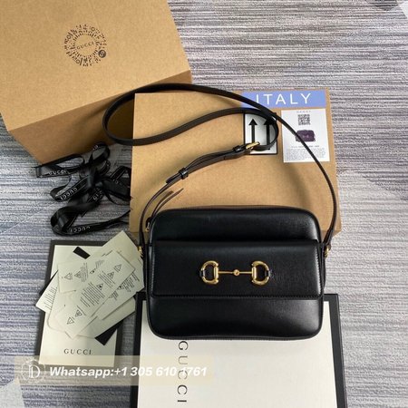 Gucci Horsebit 1955 Small Shoulder Bag Black