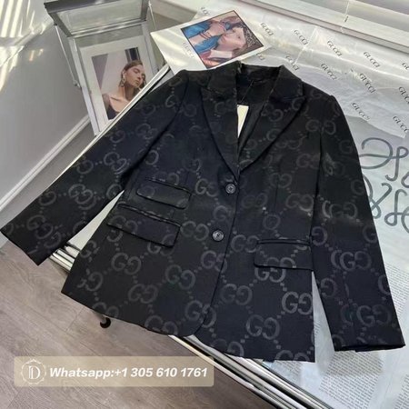 Gucci Light GG Canvas Single-Breasted Jacket