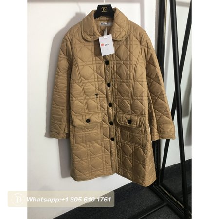 Dior CD Small Bee Rhombus Mid-Length Padded Coat