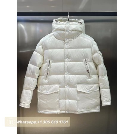 Moncler Chiablese Short Down Jacket Milk White