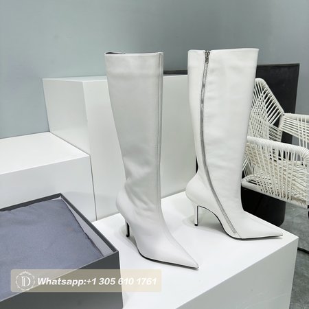 Balenciaga Autumn And Winter Pointed Toe Zipper Boots