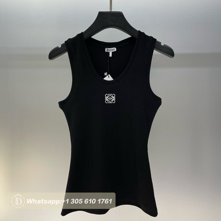 Loewe Cotton Anagram Tank Top Black