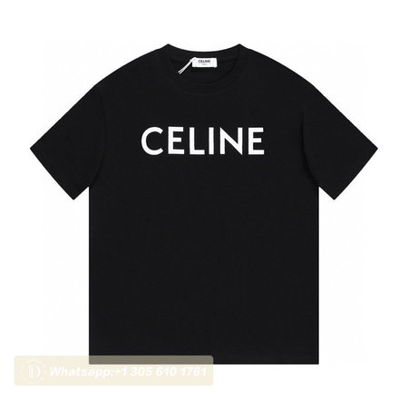 Celine Loose T-Shirt In Cotton Jersey Black / White XS-2XL