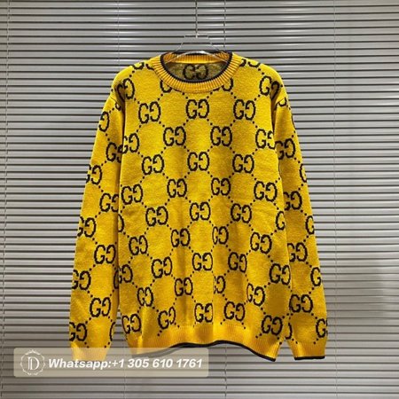 Gucci GG Wool Jacquard Sweater Yellow S-2XL