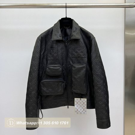 monogram embossed utility jacket 1a5ztj s-2xl