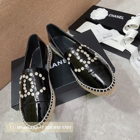 Chanel Loafers Patent Calfskin Black 35-40