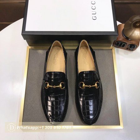 Gucci Jordaan Crocodile Loafer Black 38-44