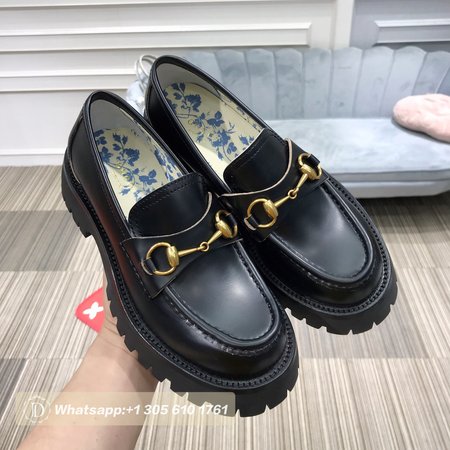 Gucci Leather Lug Sole Horsebit Loafer 35-39