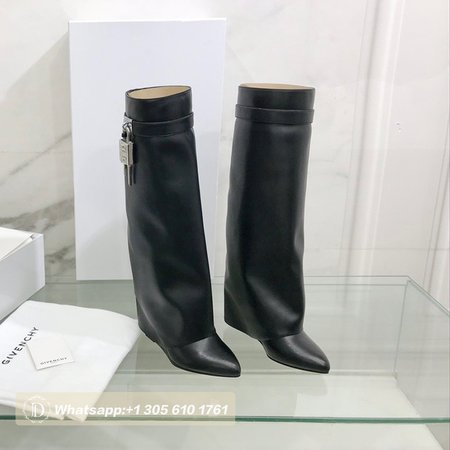 Givenchy Shark Lock Boots In Leather 35-39