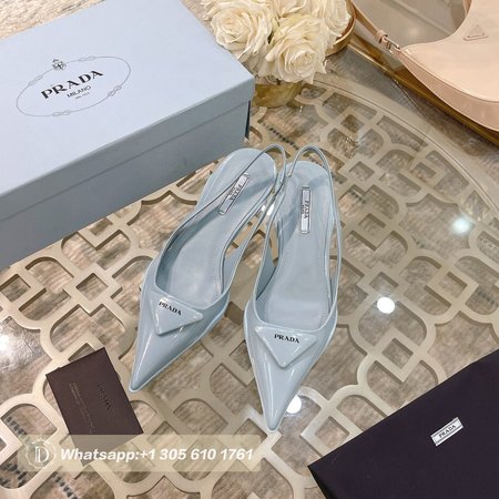 Prada Brushed Leather Slingback Pumps 35-39